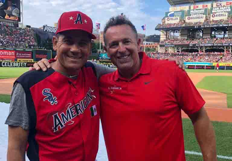 Ever Magallanes con Kevin Millar