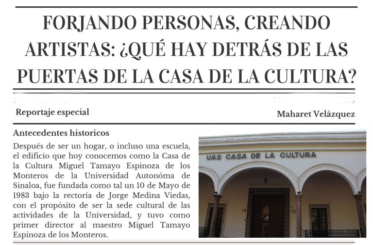 Reportaje enn prensa escrita. La casa de la cultura.